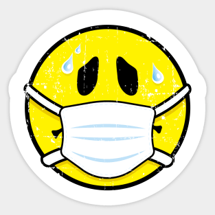 Nervous Smiley Face Sticker